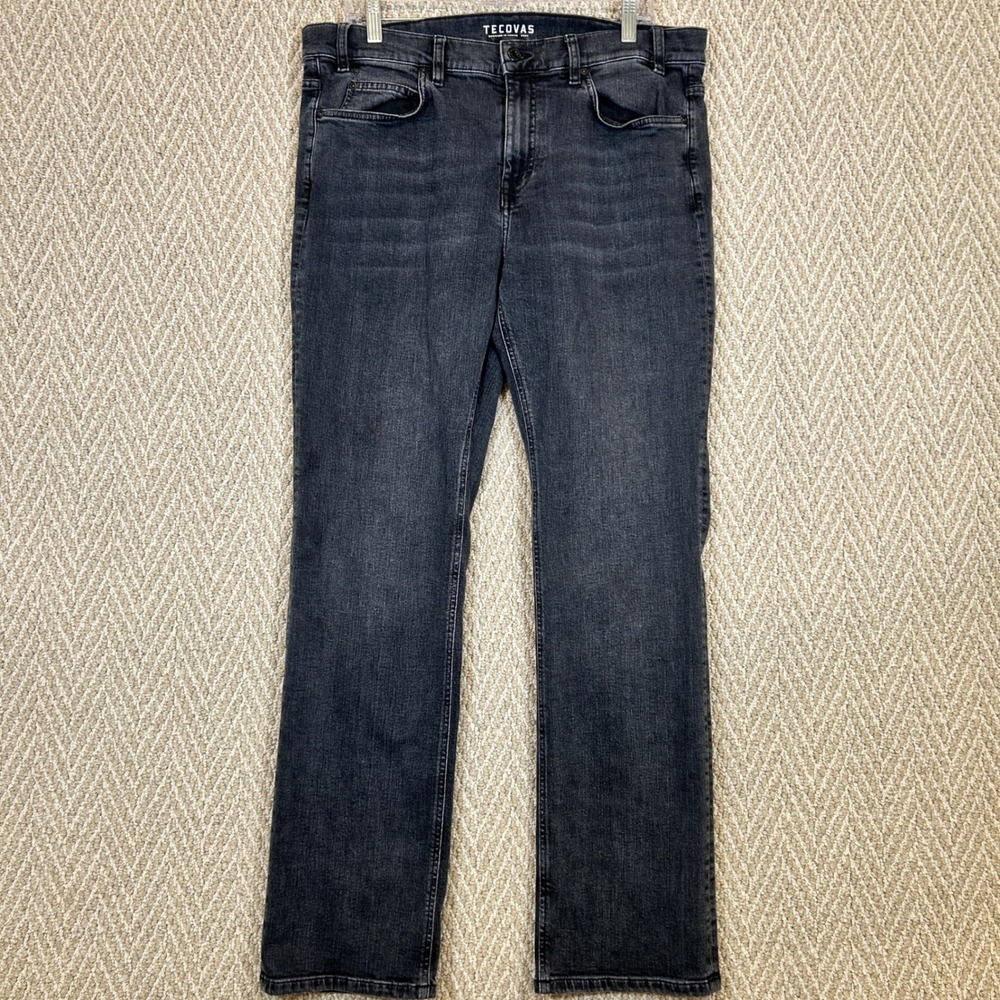 Tecovas Jeans Mens 33x32 Standard Fit Faded Black Denim Western Pants Cowboy